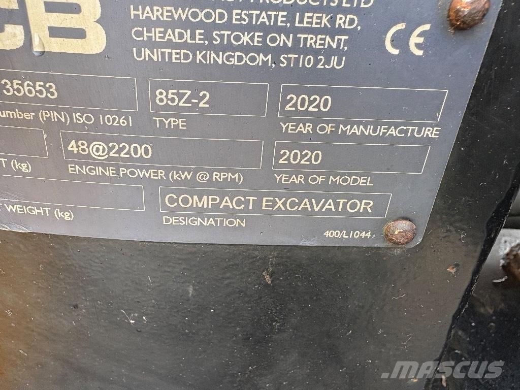 JCB 85 Z-2 Середні екскаватори 7т. - 12т.