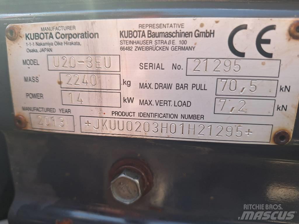 Kubota U 20-3 Міні-екскаватори < 7т
