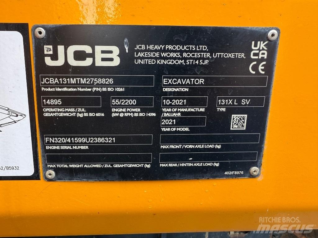 JCB 131X L SV Гусеничні екскаватори