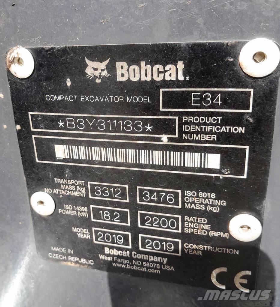 Bobcat E34 Міні-екскаватори < 7т