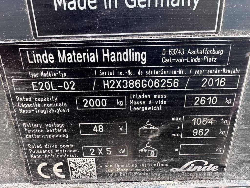 Linde E20L-02 Електронавантажувачі