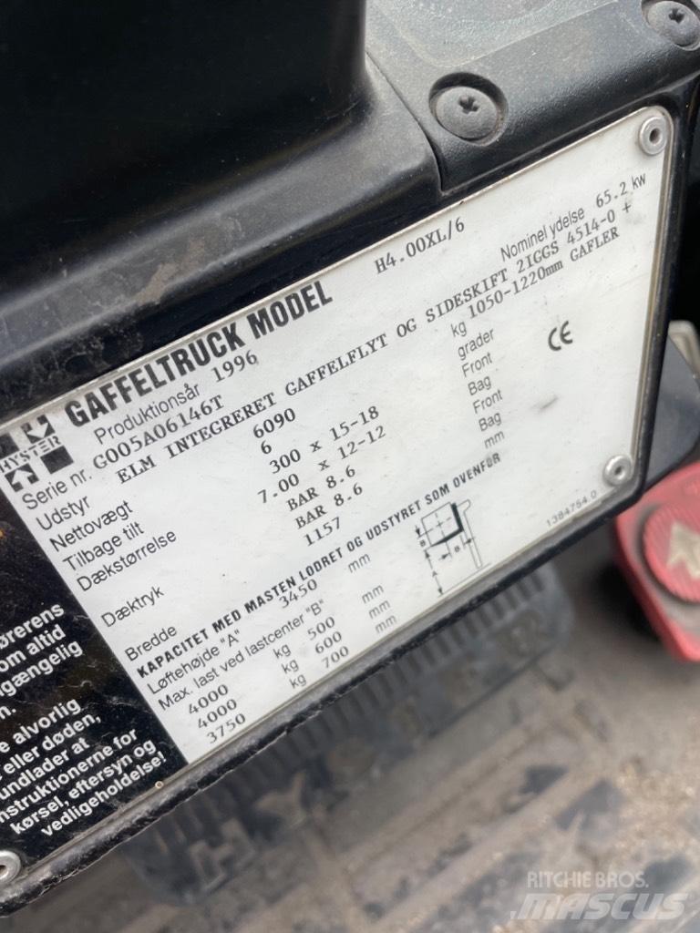 Hyster H 4.00 XL Газові навантажувачі