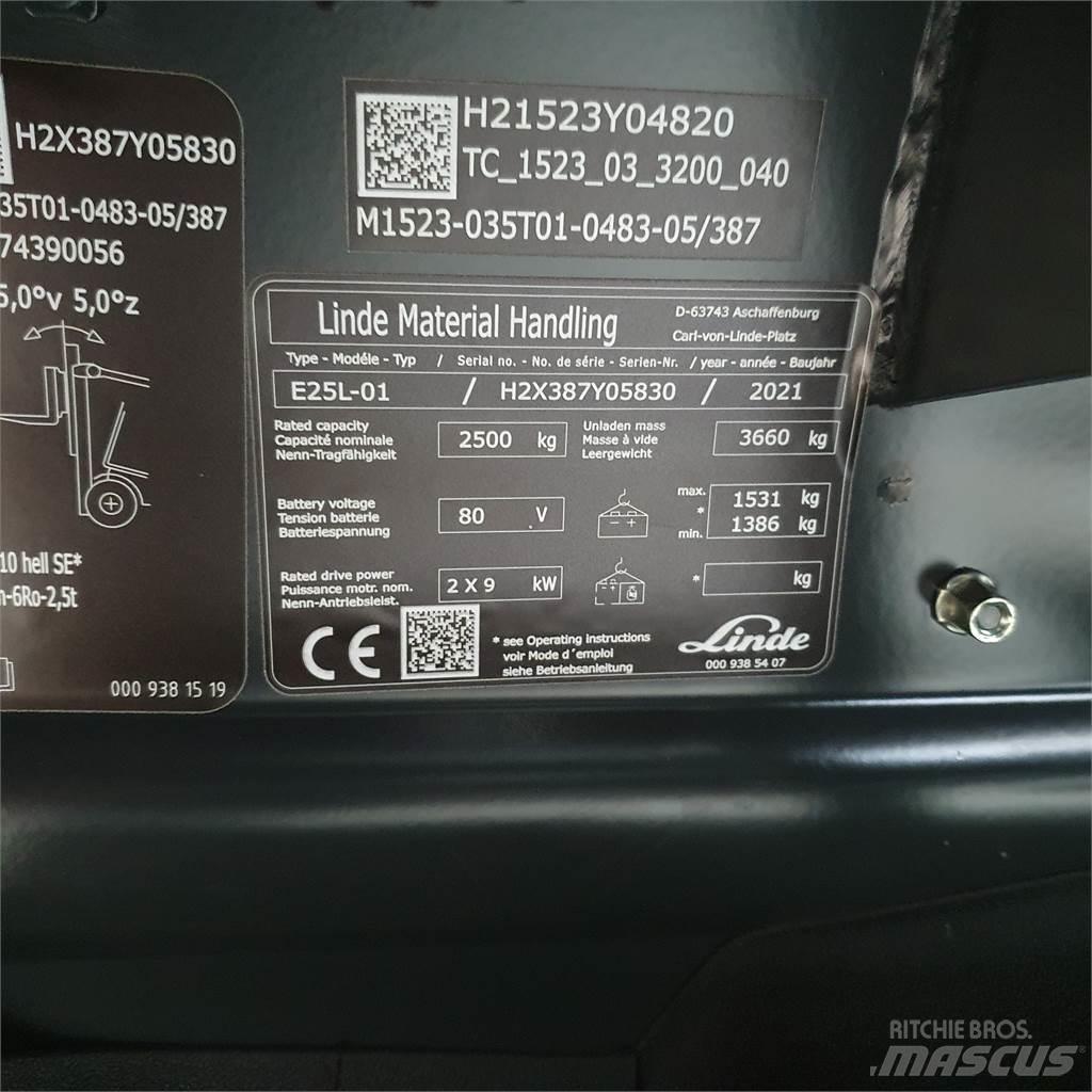 Linde E25L Електронавантажувачі