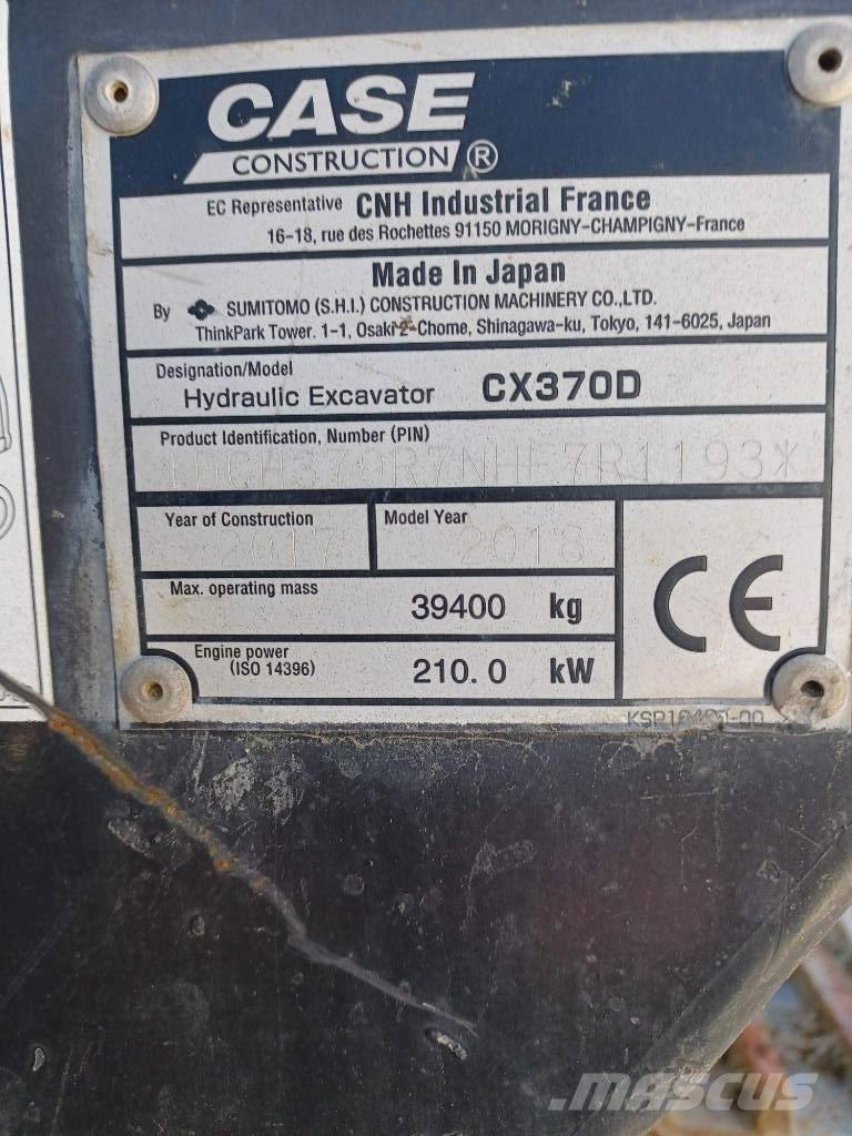 CASE CX 370 D Гусеничні екскаватори