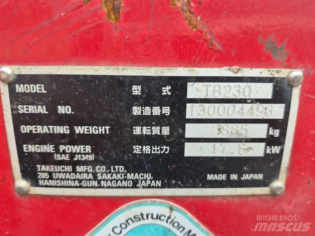Takeuchi TB 230 Міні-екскаватори < 7т