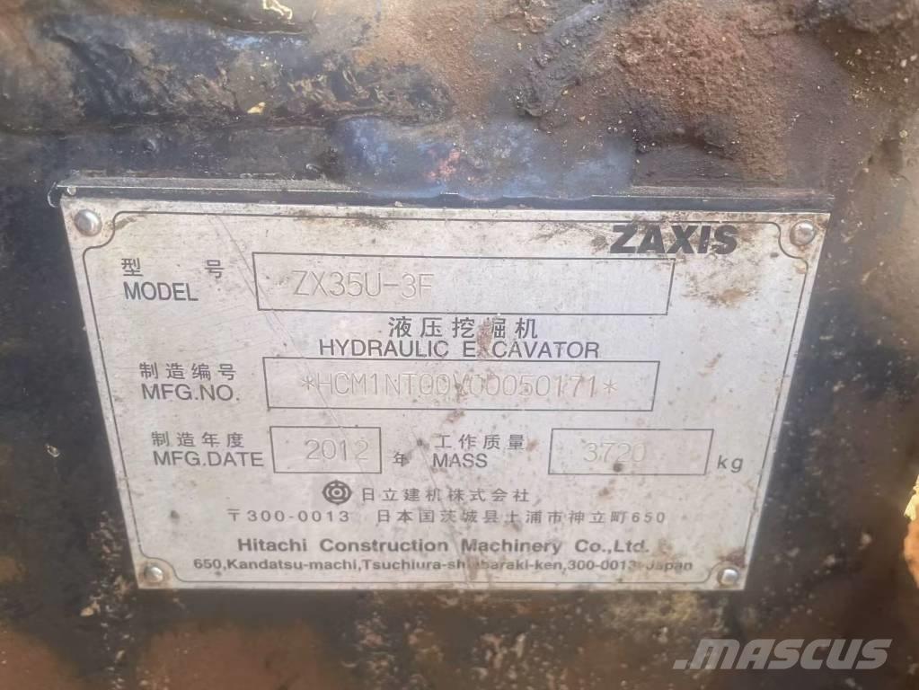 Hitachi ZX 35 U Міні-екскаватори < 7т