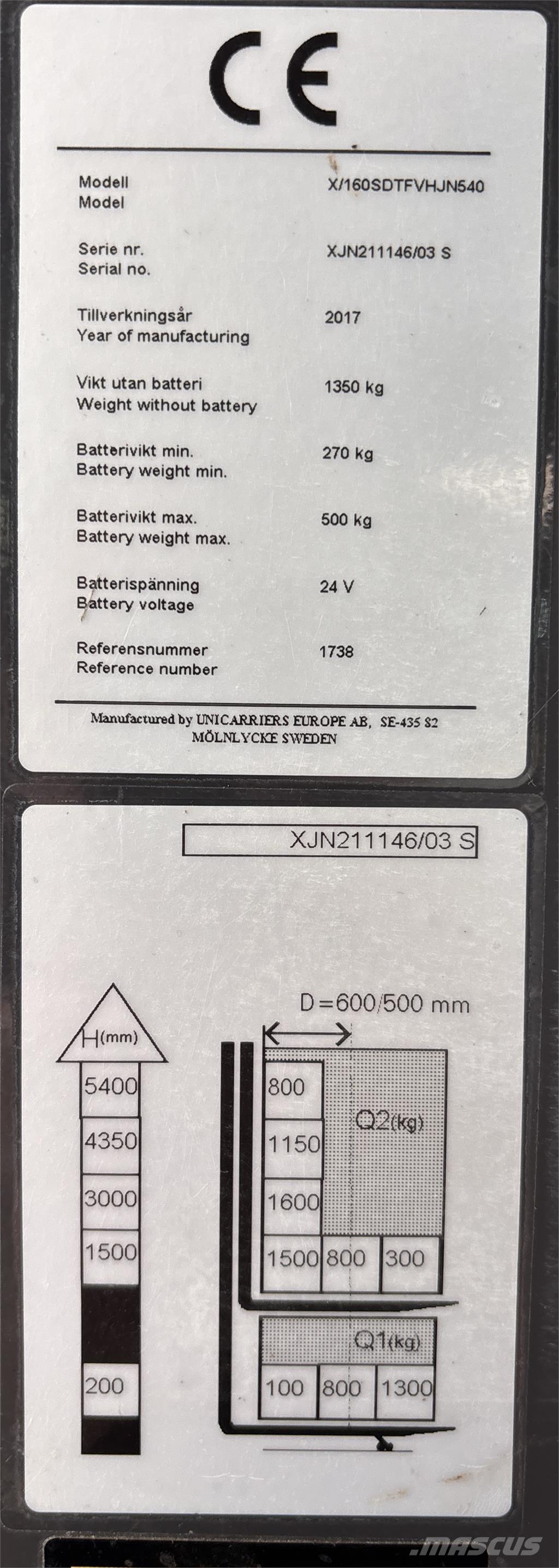 Atlet X160 Самохідні електроштабелери