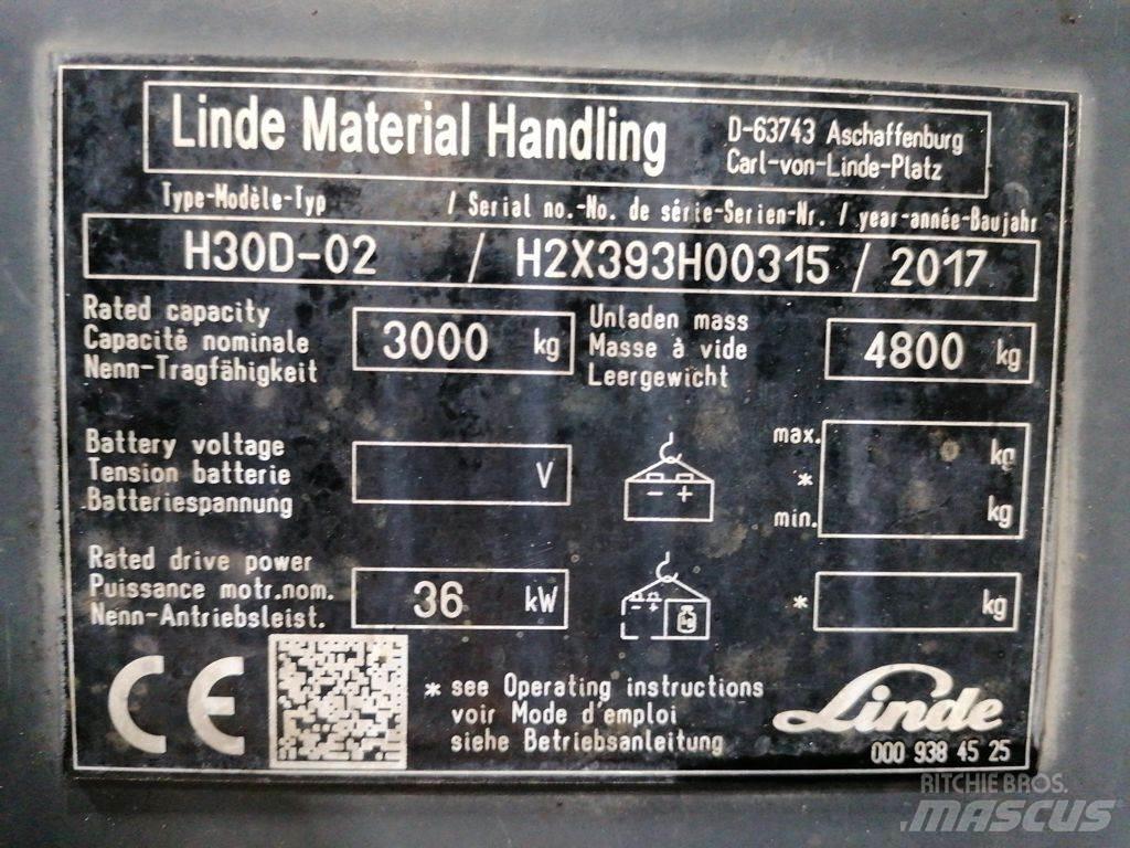 Linde H30D-02 Дизельні навантажувачі