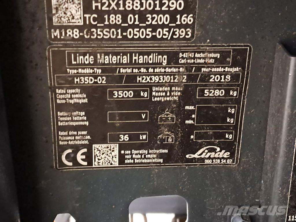 Linde H35D-02 Дизельні навантажувачі
