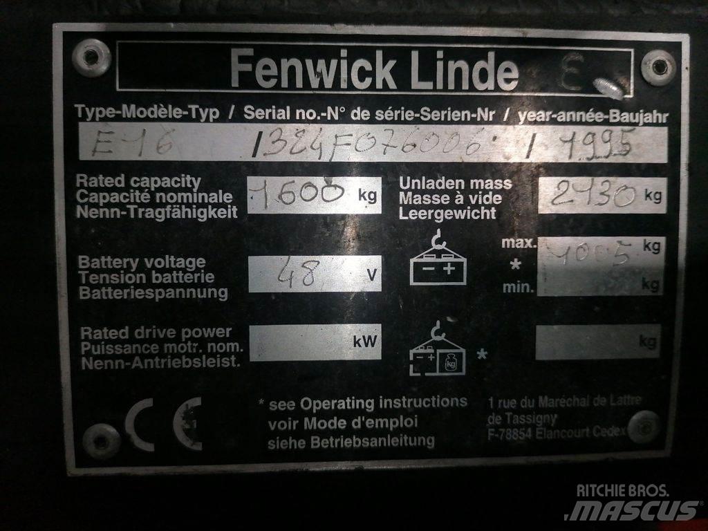 Linde E16 Електронавантажувачі