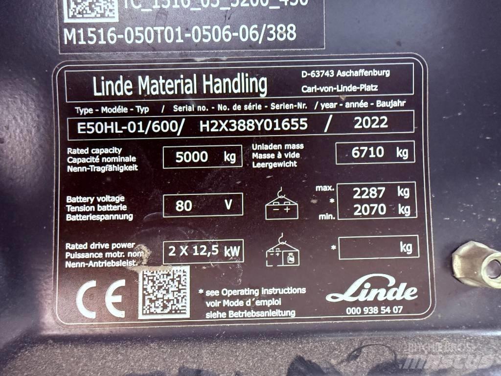 Linde E50/600HL/388 Електронавантажувачі