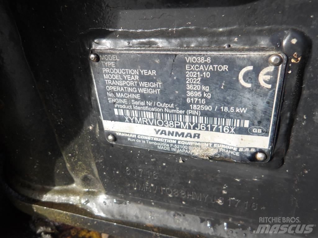 Yanmar Vio 38 Міні-екскаватори < 7т
