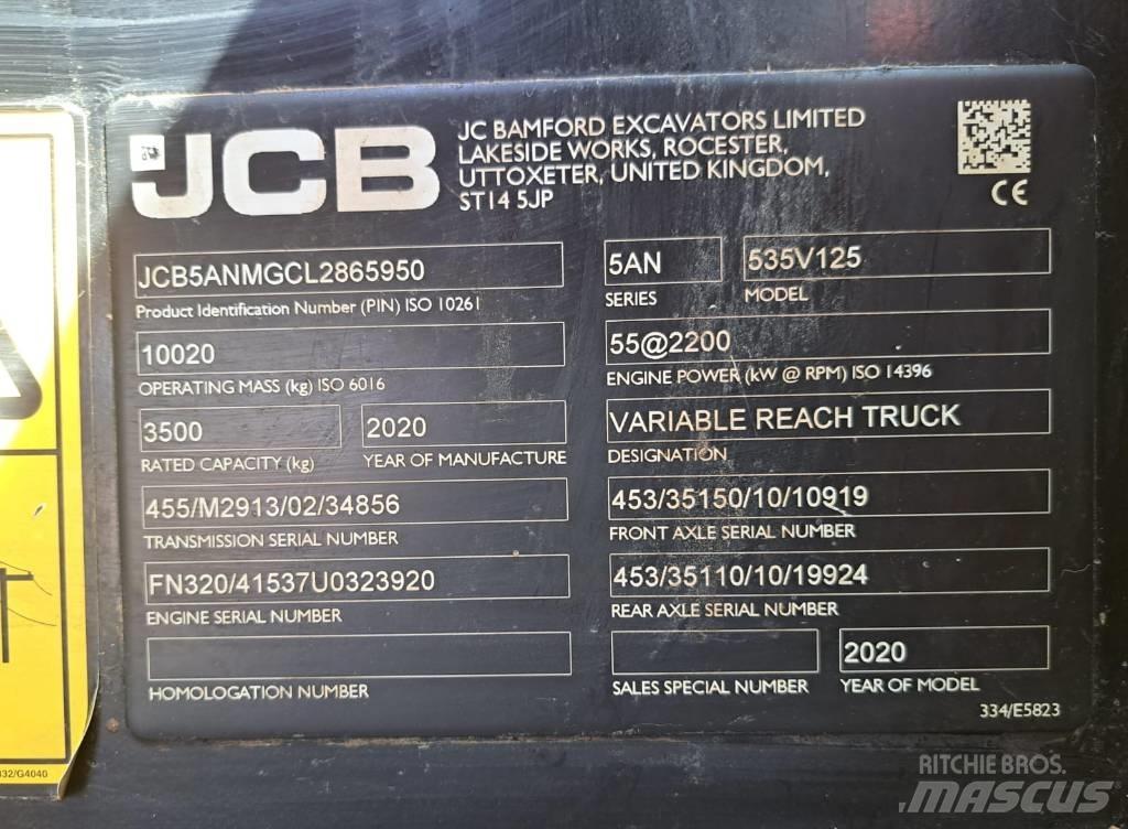 JCB 535 V 125 Телескопічні навантажувачі