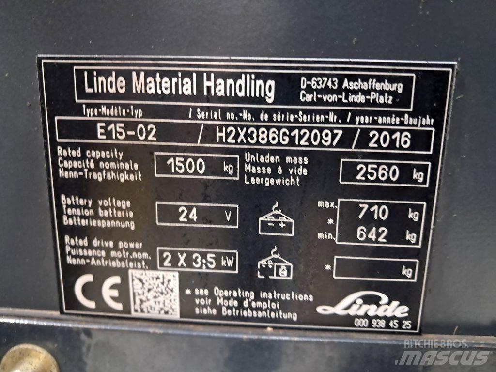 Linde E15-02 Електронавантажувачі