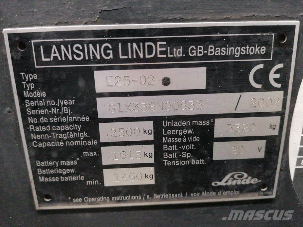 Linde E25-02 Електронавантажувачі