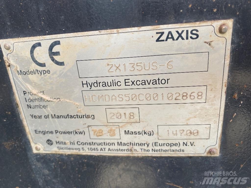 Hitachi ZX 135 US-6 Гусеничні екскаватори