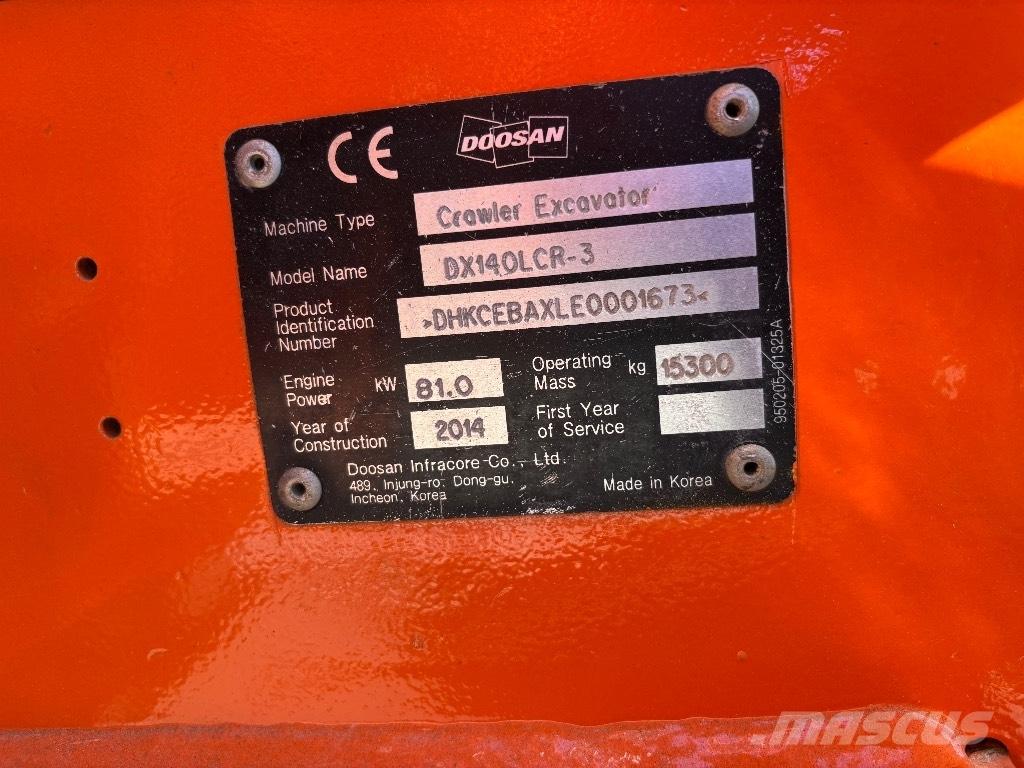 Doosan DX 140 LCR-3 Гусеничні екскаватори