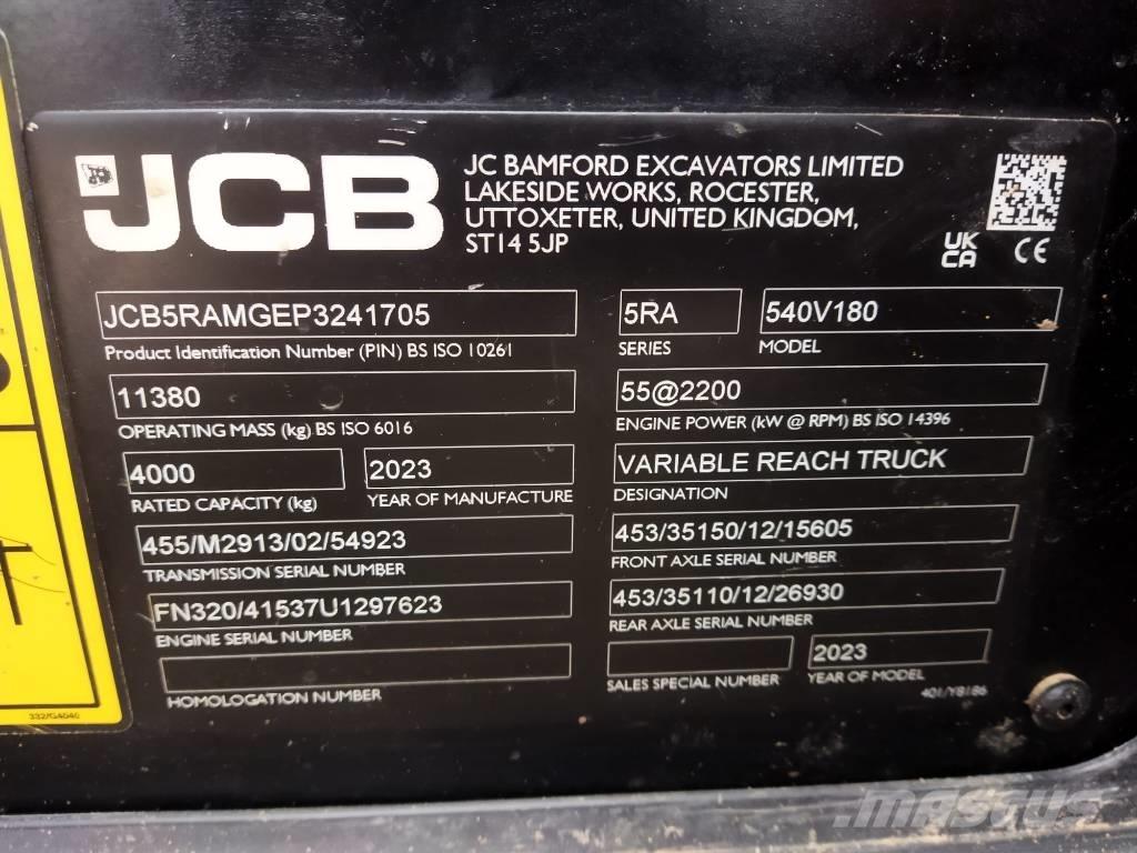 JCB 540.180 Телескопічні навантажувачі