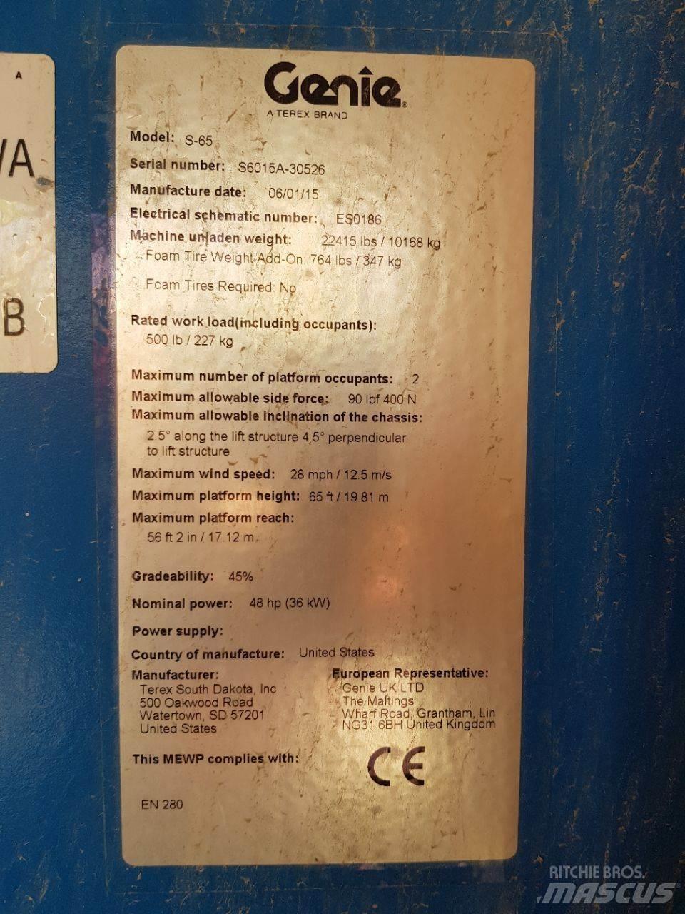 Genie S65 Телескопічні підйомники