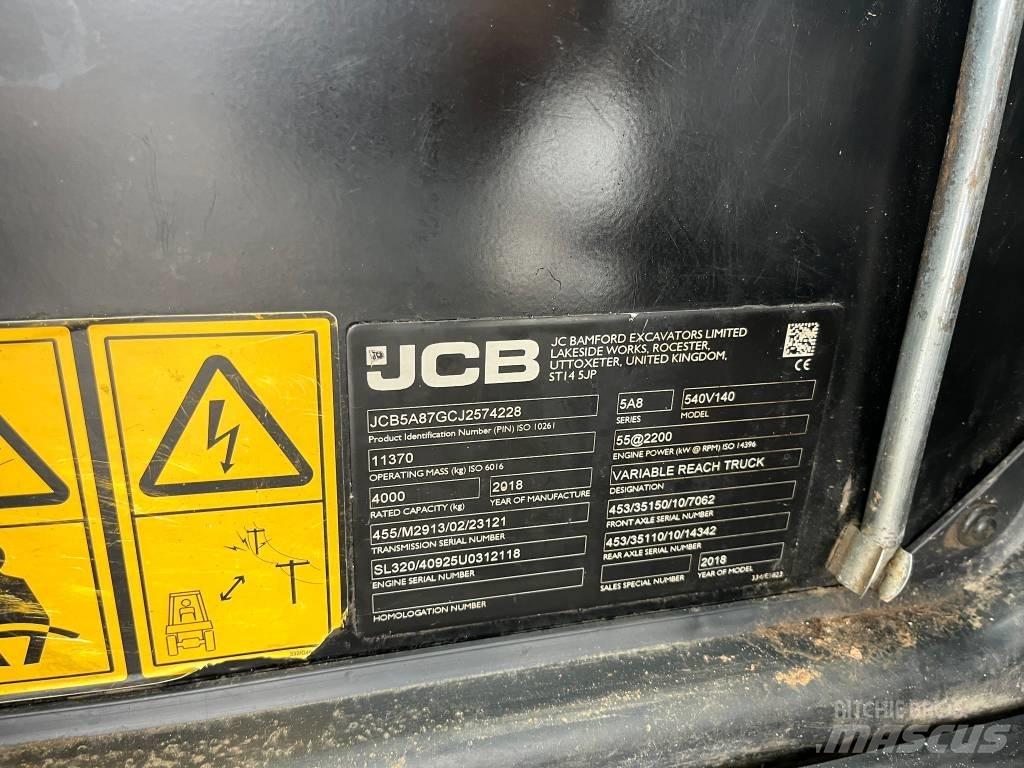 JCB 540-140 Телескопічні навантажувачі