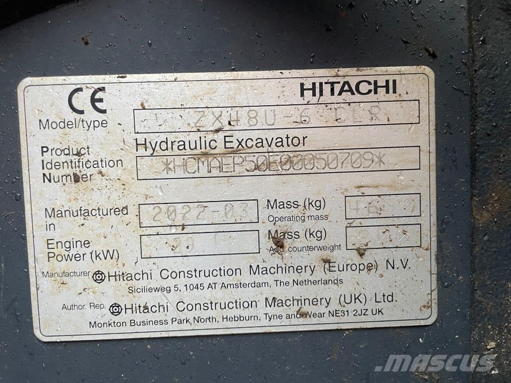Hitachi ZX 48 U-6 Міні-екскаватори < 7т