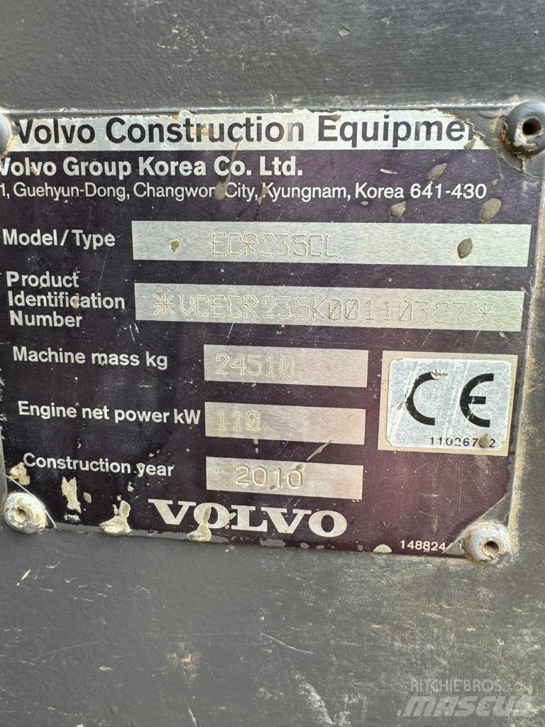 Volvo ECR 235 C L Гусеничні екскаватори