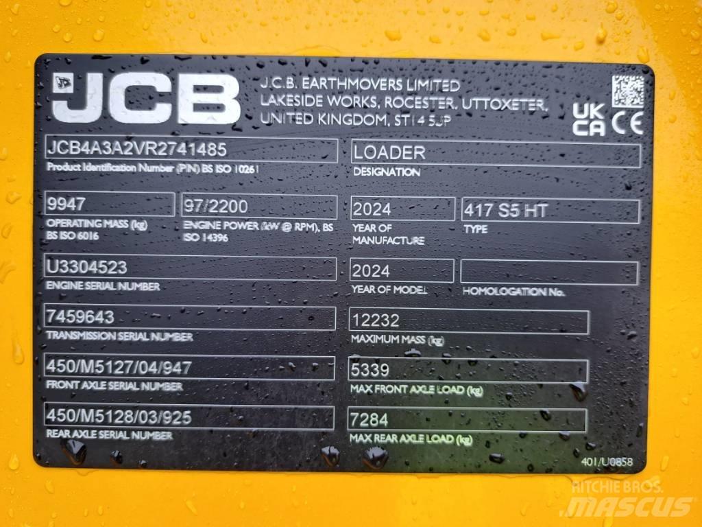 JCB 417 HT Фронтальні навантажувачі