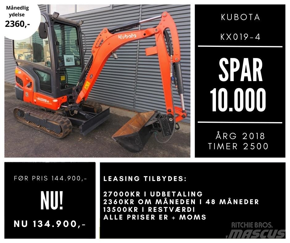 Kubota kx019-4 Міні-екскаватори < 7т