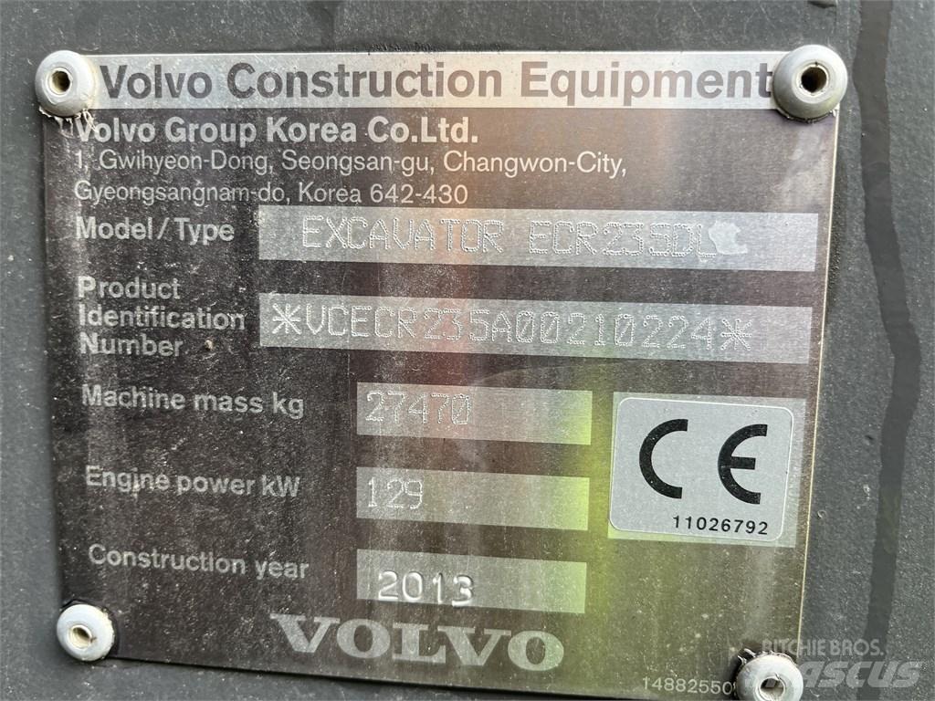 Volvo ECR 235 DL Гусеничні екскаватори
