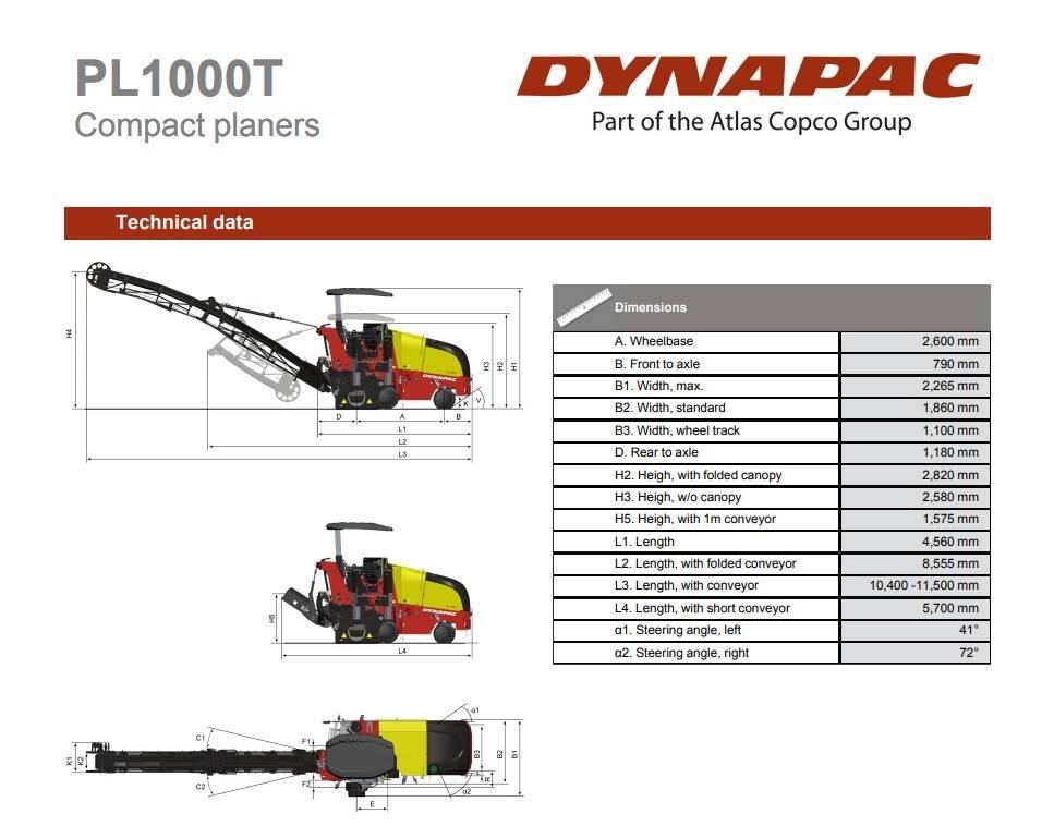 Dynapac PL1000T Холодні дорожні фрези