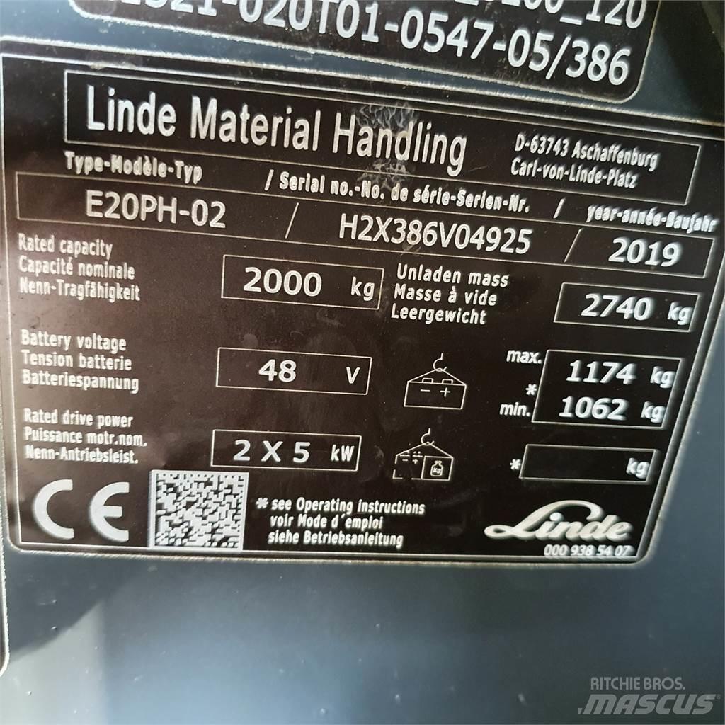 Linde E20PH Електронавантажувачі