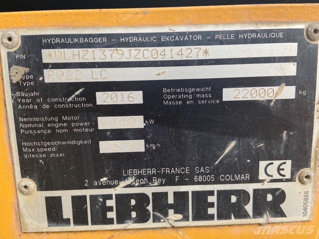 Liebherr R 922LC Гусеничні екскаватори