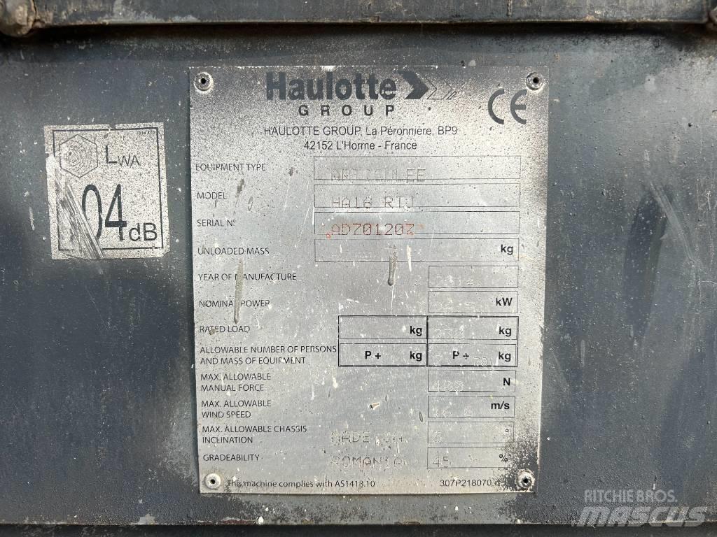 Haulotte HA16RTJ Колінчаті підйомники