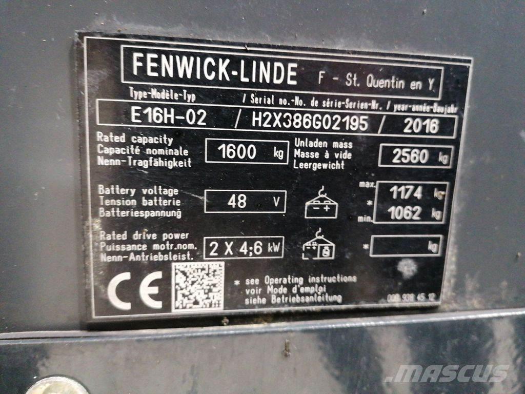 Linde E16H-02 Електронавантажувачі