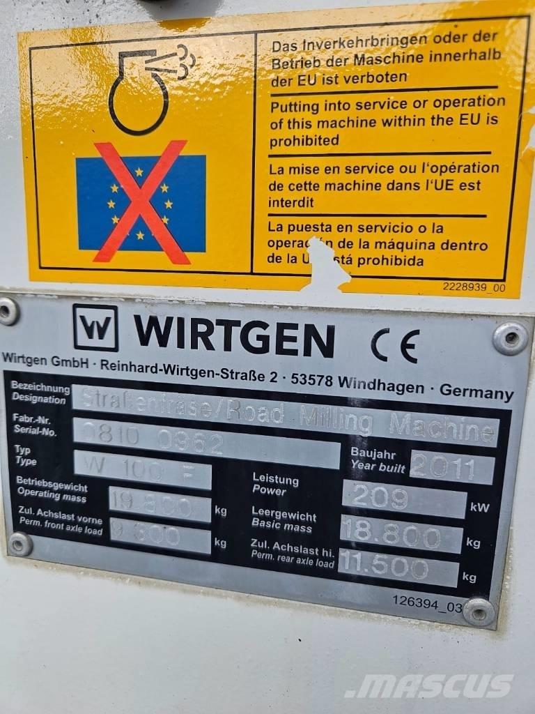 Wirtgen W 100 F Холодні дорожні фрези