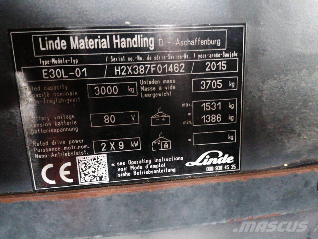 Linde E30L-01 Електронавантажувачі