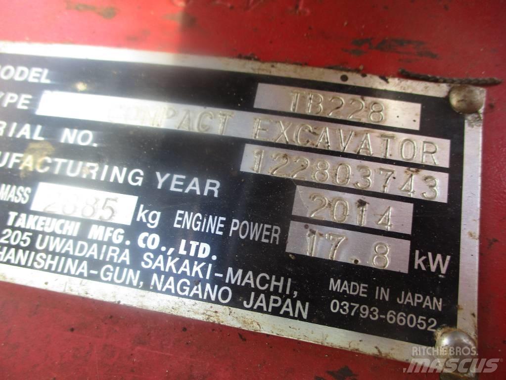 Takeuchi TB 228 Міні-екскаватори < 7т