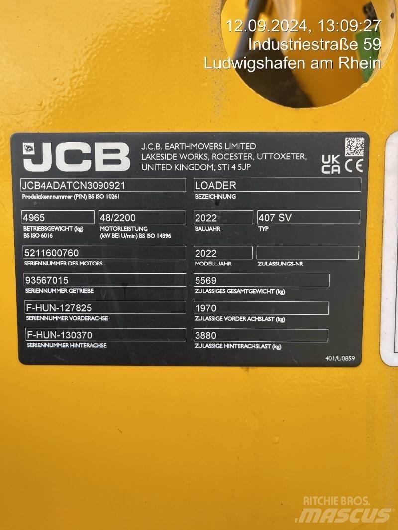 JCB 407 Фронтальні навантажувачі
