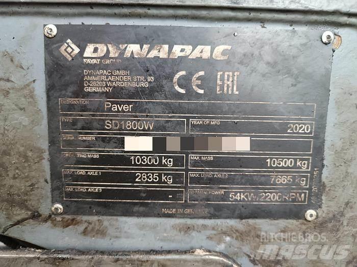 Dynapac SD1800W Асфальтовкладачі