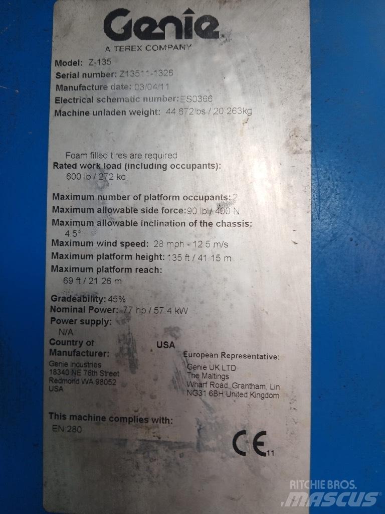 Genie Z 135/70 Колінчаті підйомники