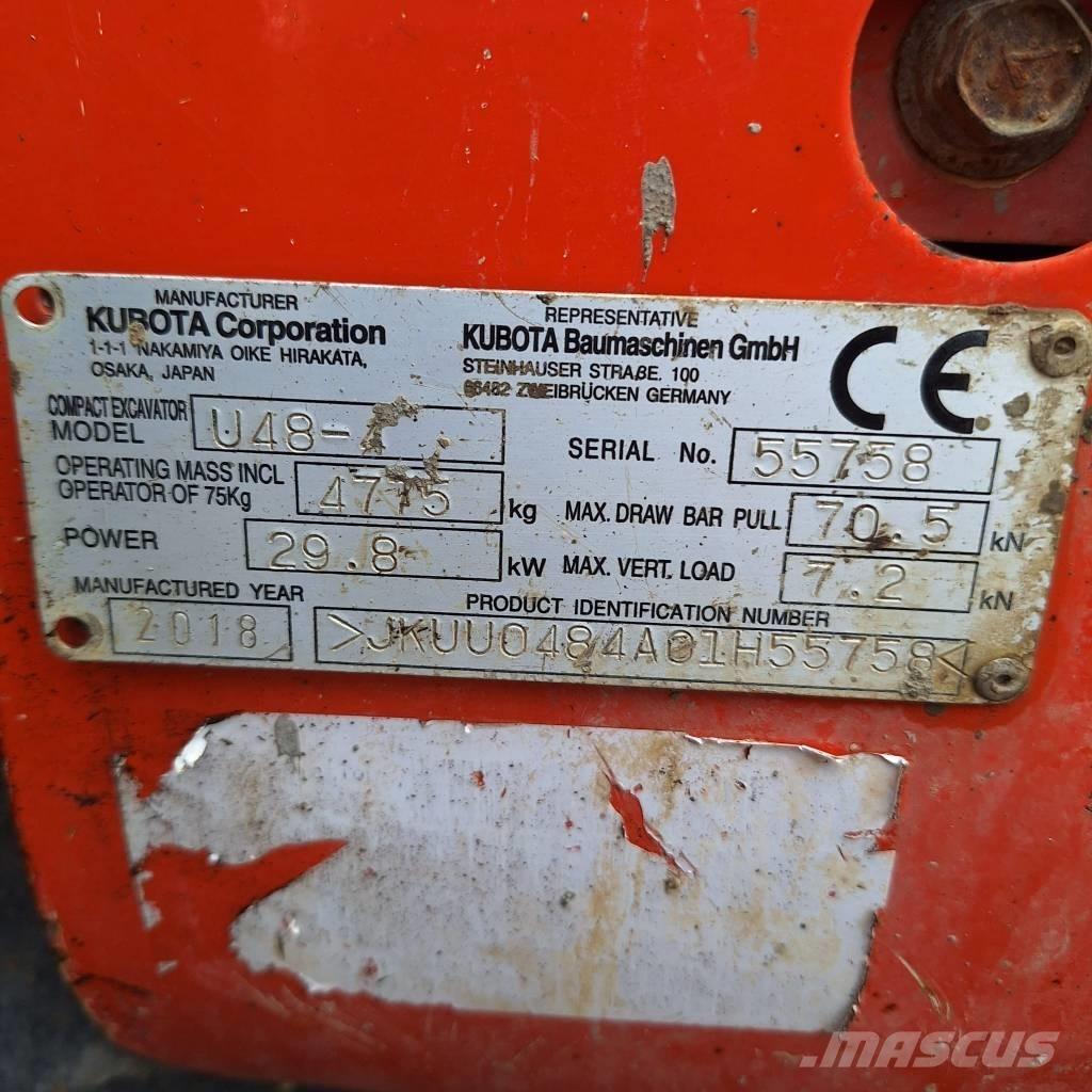 Kubota U 48-4 Міні-екскаватори < 7т