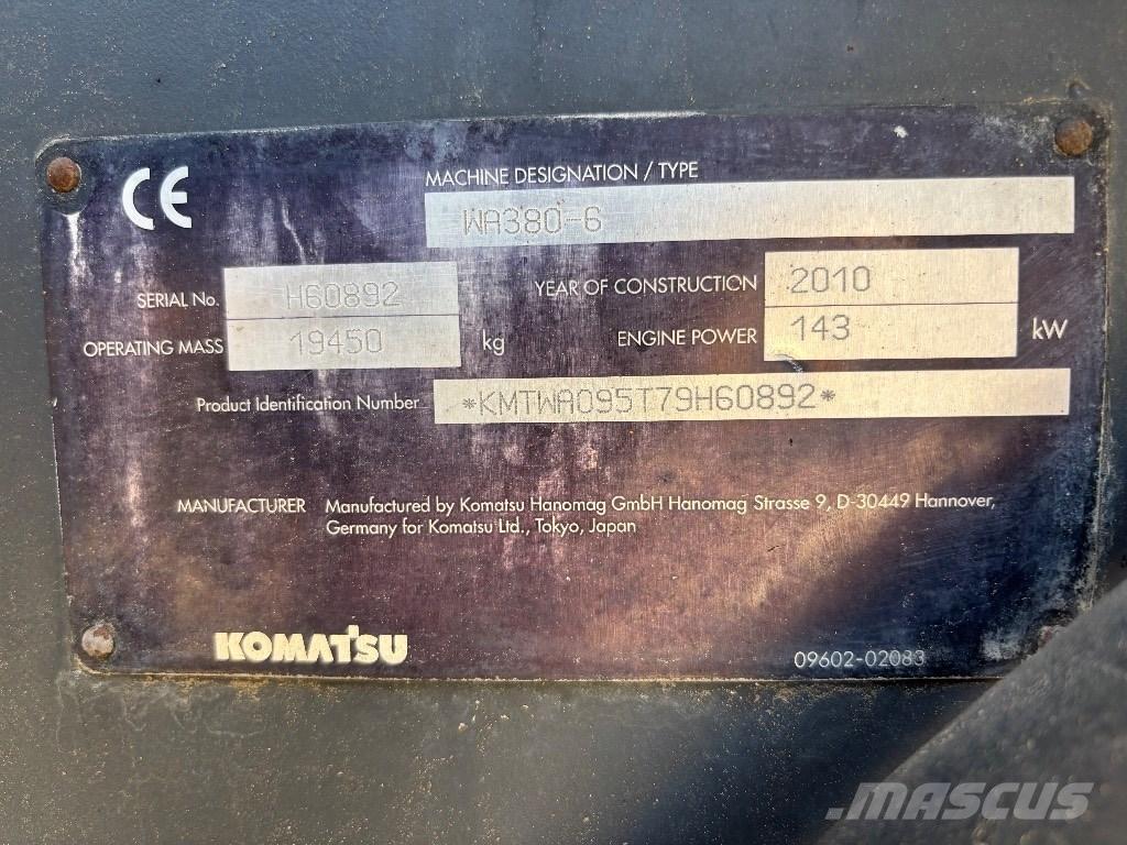 Komatsu WA 380-6 Фронтальні навантажувачі