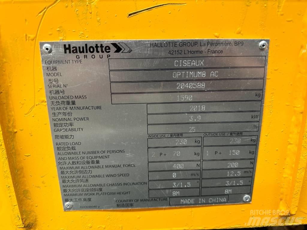 Haulotte OPTIMUM 8 Підйомники-ножиці