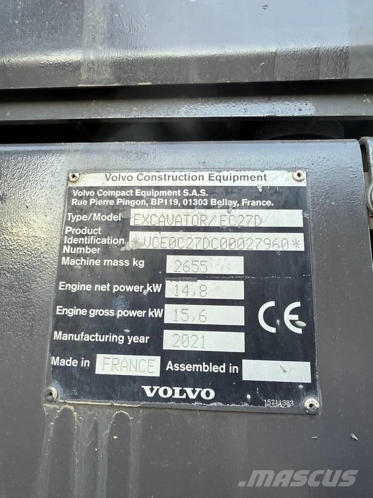 Volvo EC 27 D Міні-екскаватори < 7т