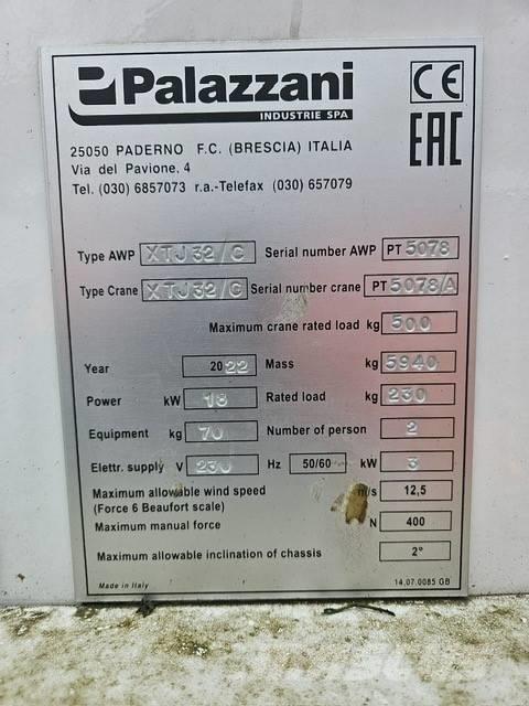 Palazzani XTJ 32C Інші підйомники і платформи