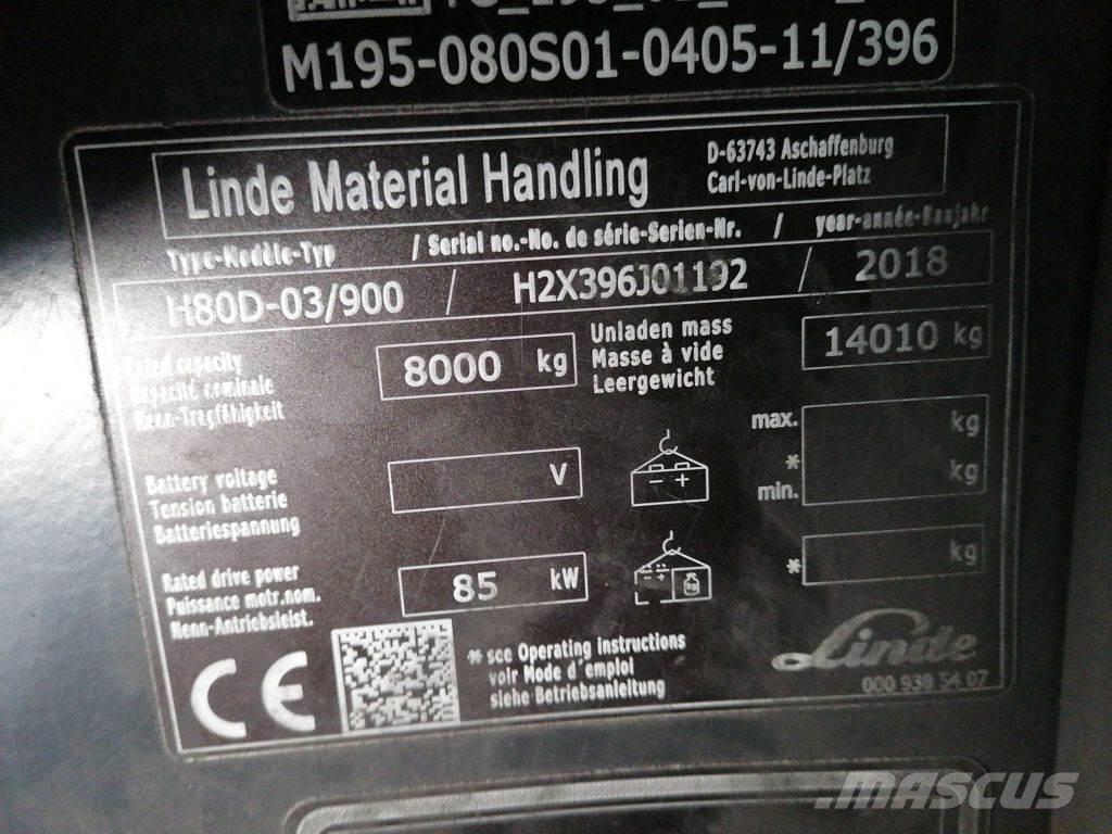 Linde H80D-03/900 Дизельні навантажувачі