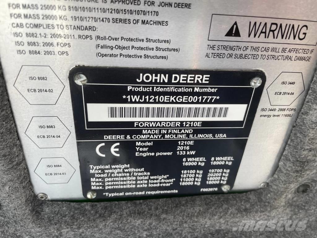 John Deere 1210 E Форвардери