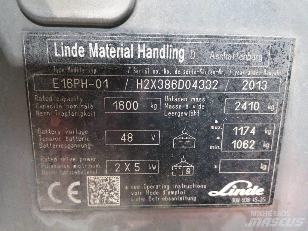 Linde E16PH-01 Електронавантажувачі