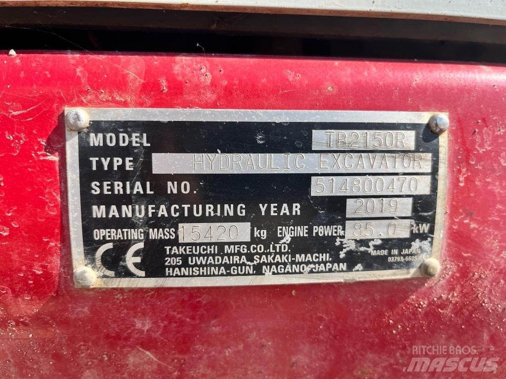 Takeuchi TB 2150 R Гусеничні екскаватори