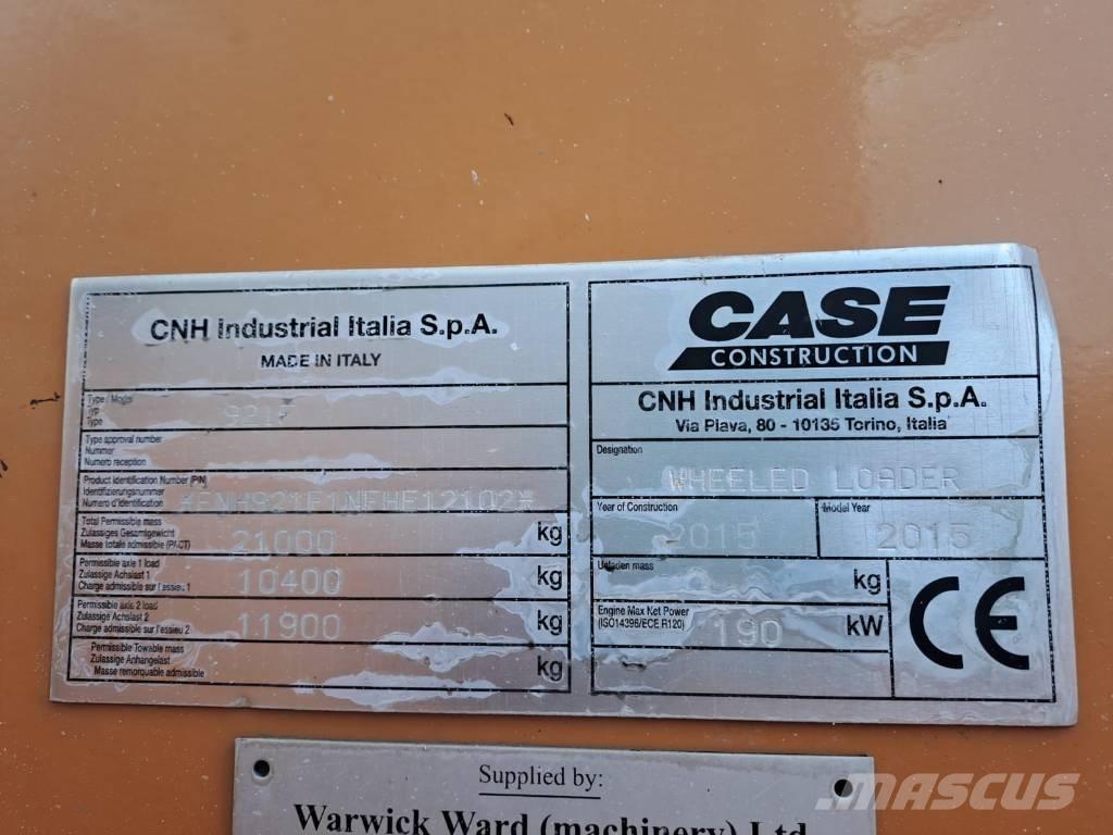 CASE 921FXR Фронтальні навантажувачі